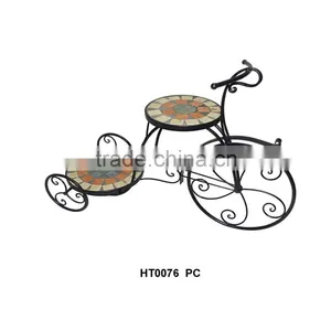 2015 Best Selling Mosaic Tile Bicycle Flower Stand Garden Decoration thumbnail-1