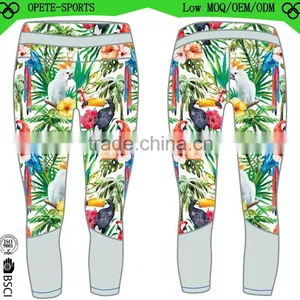 Women Capri Leggings Yoga Cropped Pants Gym Fitness Workout Wear thumbnail-1