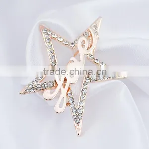 Wholesale Cheap Jewelry Five-point Star Rhinestone Brooch for Wedding Fashion Jewelry thumbnail-2