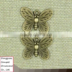 Wholesale Diy Jewelry Retro Manual Zinc Alloy Insect Butterfly Pendant thumbnail-3