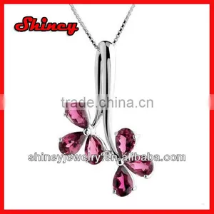 Stock Order !925 Sterling Silver Necklace for Women,high Quality Diamond Leaf Necklace thumbnail-1