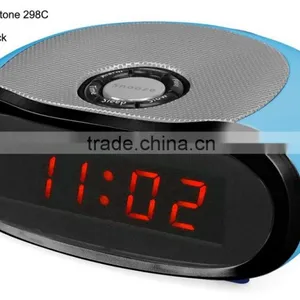 Promotional Gifts Stylish Blue Pebble Shape Alarm Clock Radio thumbnail-2