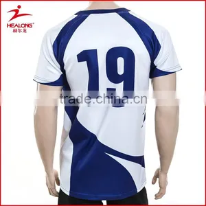 Feeling Hand Soft Polyester Embroidery Custom Rugby t Shirt thumbnail-3