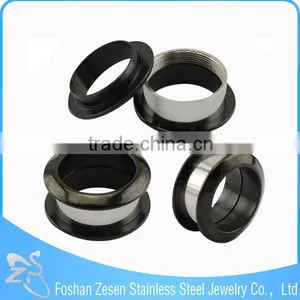China Manufacturer Medical Steel Gold Screw Fit Flesh Tunnel Ear Plug Stretcher thumbnail-3