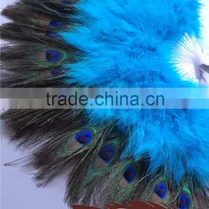 21 Piece Turkey Marabou And Peacock Feather Fan For Party Supplies thumbnail-5