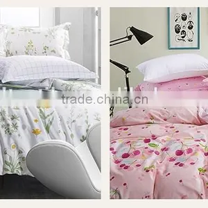 100% Cotton 4 PCS Bedding Sets Duvet Cover, Pillowcases and Flat Sheet. thumbnail-4