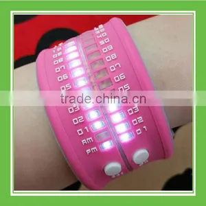 Top Quality Baby Rinne Women Waterproof Foldable Pink Rubber Wrist LED Watch With Best Quality thumbnail-2