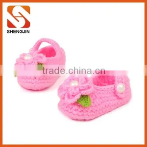Good Quality Cheap Soft Crochet Baby Shoes Free thumbnail-2
