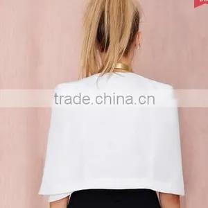 2015 Spring and Summer New European Style Big Creamy White Shawl Waistcoat Jacket Small Wild Cotton Shawl Coats and Jackets Woma thumbnail-3