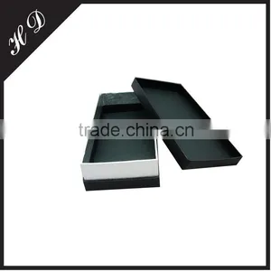 Black Cardboard Tie Gift Boxes With Separate Lid thumbnail-1