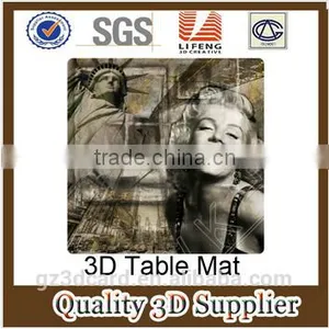 Famous People 3d Lenticular Table Mats 2015 Good Looking With PET Material thumbnail-2