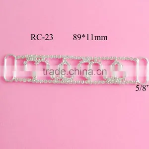 Stock Hot Selling Rhinestone Heart Connector for Headband/hairwear(RC-23) thumbnail-1