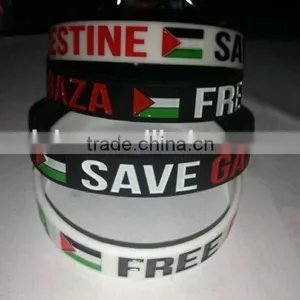 Top Quality Save Gaza Free Palestine Silicone Wrist Band ---- DH 16961 thumbnail-1