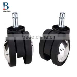 BL Bravo Swivel Black Durable 60mm Heavy-duty Glittering Moon Nylon Caster for Office Furniture thumbnail-6