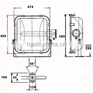 1000w Sodium Metal Halide Lamp Outdoor Waterproof Flood Light thumbnail-2