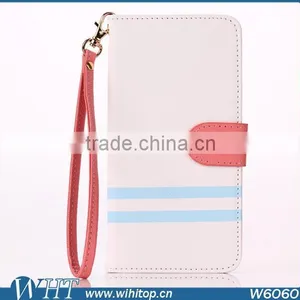 Case For IPhone 6 Plus Wallet Leather Case + Strips Color Mix Design With Card Slots PU Leather thumbnail-3