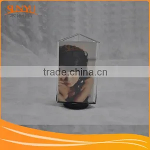 Wholesale Acrylic Rotatable Three Sides Photo Frame Display thumbnail-1
