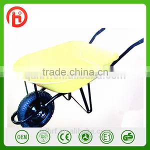 Plastic Tray Construction Wheelbarrow WB7200C With One Pneumatic Wheel thumbnail-1
