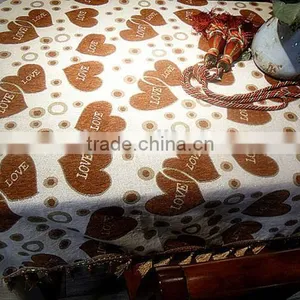 Handmade Fancy Jacquard Chenille Cotton Table Cloth With Fringe thumbnail-6
