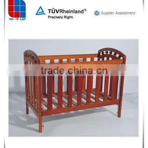 L&F 2 in 1 White or Brown Wood Fixed Side Baby Cot thumbnail-1
