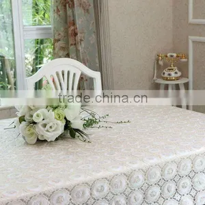 Decorative Plastic Tablecloths Polyester Lace Tablecloth thumbnail-1