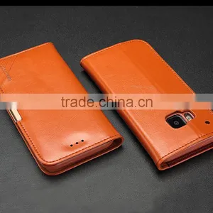 Real Cow Leather Magnetic Flip Wallet Case for HTC ONE M9 thumbnail-3