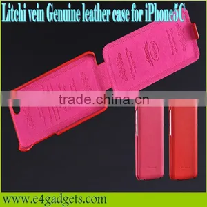 Top Quality Litchi Vein Luxury Flip Leather Case for Iphone5c,genuine Leather Case for i Phone5c thumbnail-1