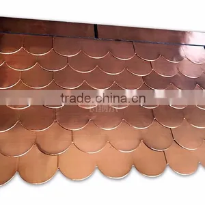 Roofing Materials Wanael Fish Scale Copper Roof Tile,copper Shingle for Roof, Copper Roofing Tiles thumbnail-1