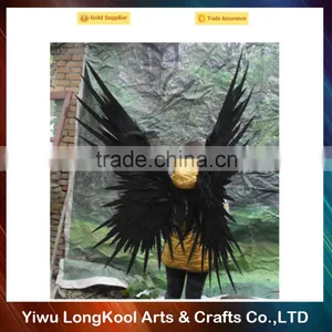 Wholesale Party Suppliers Feather Angel Wings Halloween Cosplay Adult Black Fairy Wings thumbnail-1