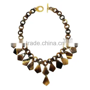 Buffalo Horn White, Buffalo Horn Jewelry, Buffalo Horn Necklace SHN-331 thumbnail-1