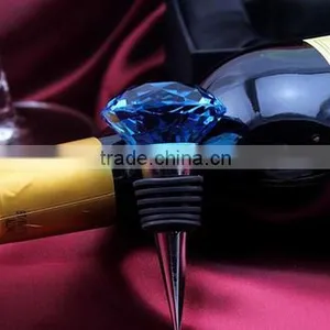 Crystal Diamond Wine Bottle Stopper for Wedding Decoration thumbnail-1