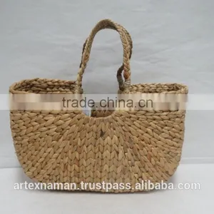 Hot Handmade Water Hyacinth Women Handbag thumbnail-3