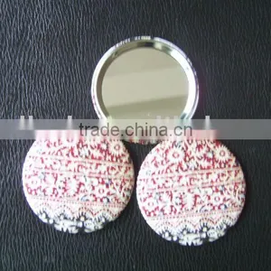 Promotion Gifts Flower Cosmetic 58mm Tin Mirror thumbnail-1