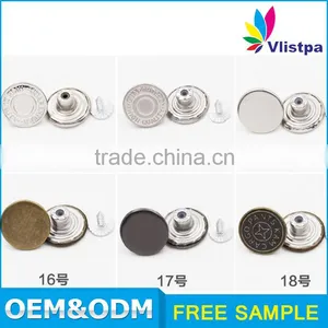 Custom Logo 20mm Design Decorative Denim Jeans Wholesale Jeans Button thumbnail-1