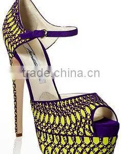 2016 Top Fashion African Wax Shoes And Bags Ankara Fabrics Lady's Wax Prints Shoes thumbnail-1