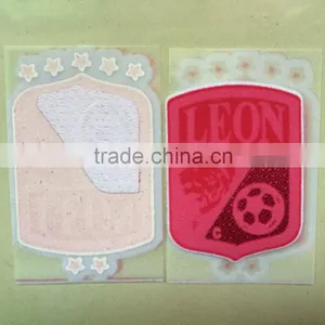 Factory Direct Soccer Patches 3d Flock Type Label Patch Football Badges Garment Usage Flock Patches thumbnail-4