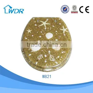 Sanitary Bathroom Poly Resin Color Chinese Slowly Down Toilet Cover thumbnail-5