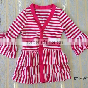 2015 Latest Long Sleeves Jacket Stripe Ruffle Jackets Baby Clothes Quality Choice thumbnail-1