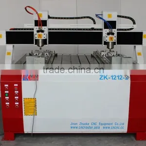 2 Heads Advertising CNC Router Machine With 2 Rotary Axis 1212 Model thumbnail-5
