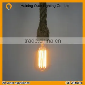 Manufacturer's Retro Pendant Lamp Round Pendant Light Hemp Rope Pendant Light Retro Light Bulb thumbnail-2