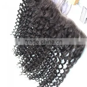 Large Stock no Moq Free Part Kinky Curl 13*4 Lace Frontal Closure thumbnail-3