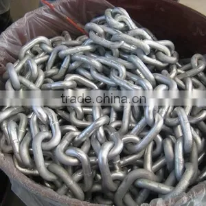 Bright Hot Dip Galvanized Anchor Chain Link for Ship thumbnail-1