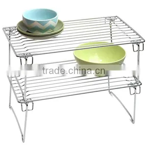 Chrome Stackable Kitchen Cabinet Organizer thumbnail-1