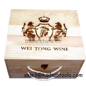 Tung WOOD Wine Box for Single Bottle Silk Screen Printing thumbnail-1