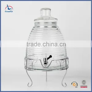 High Quality Glass Dispenser Glass Jar With Tap thumbnail-1
