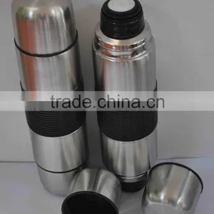 Stainless Steel Vacuum Flask With Two Covers thumbnail-1