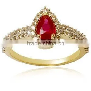 Bangkok Ruby Ring With Diamonds, Designer Ruby Rings thumbnail-1