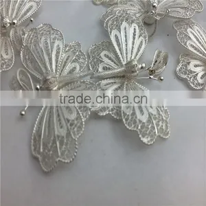 Pure Silver Butterfly Decorations Silver Plating Butterfly Artwork Electroplating Factory thumbnail-1