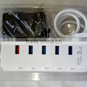Premium 5 Port Usb 3.0 Hub With Individual Porton/off Switches , 4 Port Usb 3.0 Hub +1 Quick Charging thumbnail-5