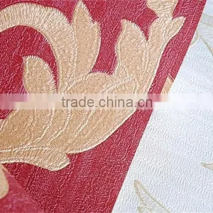 Deep Embossed Pvc Wallpaper /wall Murals With Decorative Flowers thumbnail-4